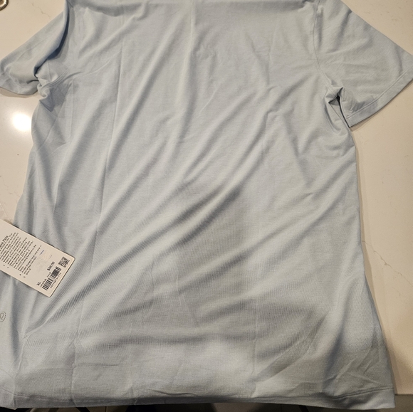 NWT Lululemon athletica Men's Heathered Starch Blue Polo Shirt SZ XL - Picture 10 of 10